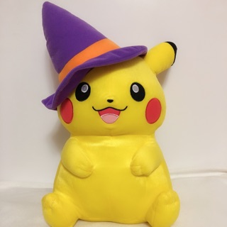 ，ｓ，**日本景品 皮卡丘 紫色魔法帽 Pokemon 精靈寶可夢 絨毛娃娃 絨毛玩偶