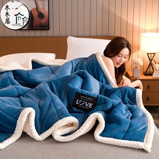 台灣特價 加厚三層鋪棉牛奶絨毛毯 加厚法蘭絨蓋毯 無靜電 冬季保暖午睡毯 空調蓋毯法蘭絨 單人/雙人/加大毯子 寢具