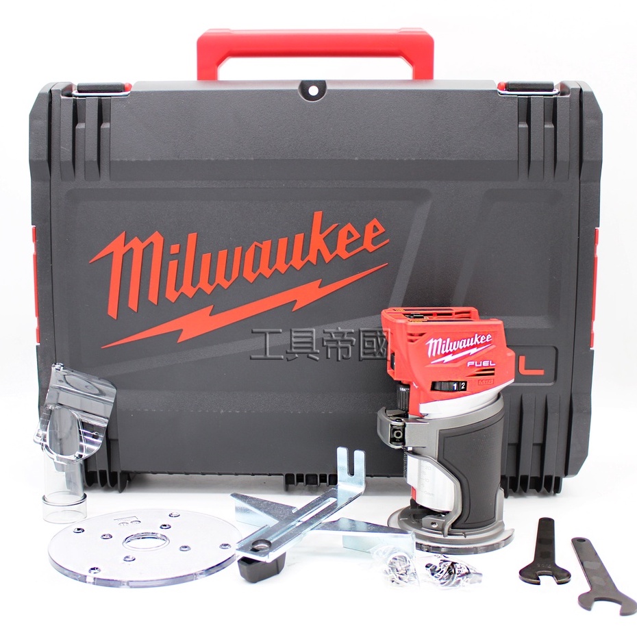 【工具帝國】Milwaukee 美沃奇 M18 FTR-0X0 18V無碳刷木工修邊機 修邊機 附工具箱