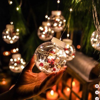 圓球聖誕燈 聖誕燈串 LED圓球燈 聖誕老人圓球燈 LED露營燈【燈霸燈飾】