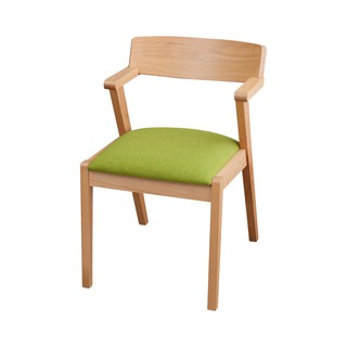 Boden-洛德綠色布扶手實木餐椅/單椅
