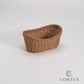 CORTEX 編織籃 仿籐籃 元寶型W30 卡其色