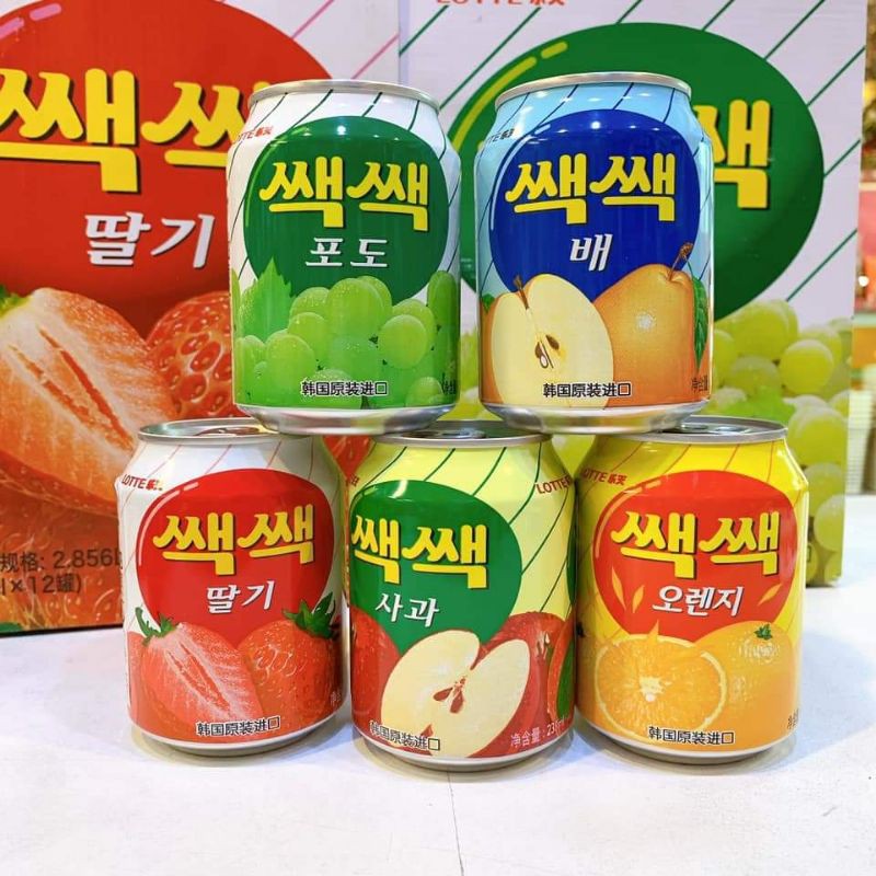 韓國Lotte 樂天 粒粒果肉果汁238ml 橘子/葡萄/蘋果/草莓/水梨果汁 果肉 現貨