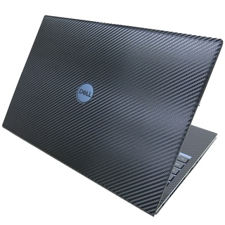 【Ez】Dell Inspiron 16 plus 7610 P107F 黑色卡夢紋機身貼(上蓋貼、鍵盤週圍貼、底部貼)