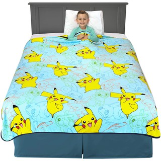 👍正版空運👍美國 寶可夢 皮卡丘 pokemon pikachu 兒童 毛毯 毯子 棉被【美國代購嗨心購Go】
