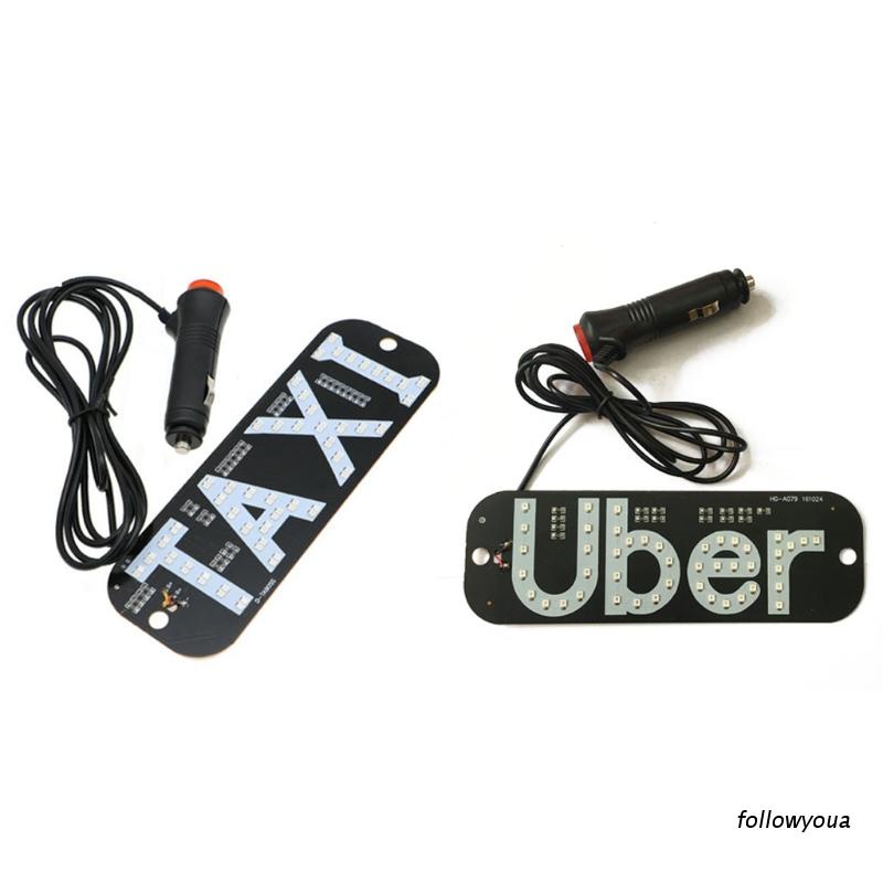 Fol 12V LED 出租車 Uber Cab 指示燈夜間標誌帶充電器逆變器