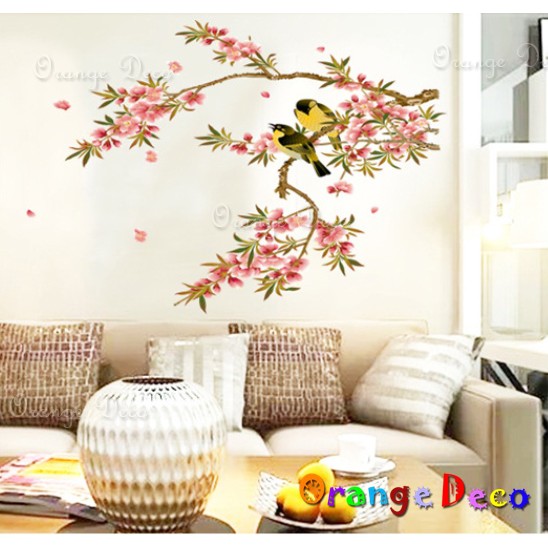 【橘果設計】枝頭小鳥 壁貼 牆貼 壁紙 DIY組合裝飾佈置