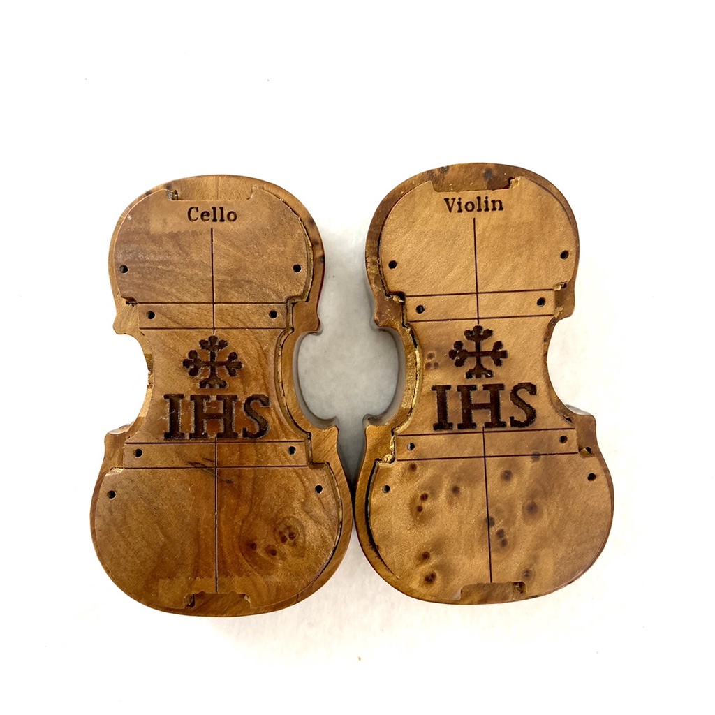 義大利Bogaro &amp; Clemente 提琴造型木盒松香 大提琴 小提琴 松香-愛樂芬音樂