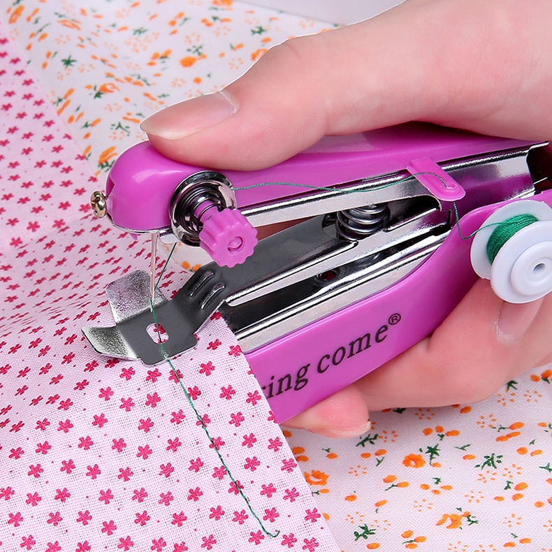 Spring come正品手壓/手按/手動縫紉機 便攜式迷你縫紉機 DIY手工縫紉工具