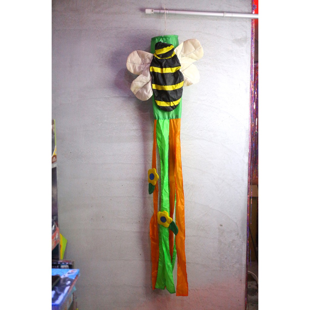 「蜜蜂 與 花花 類似 鯉魚旗 ㄉ 掛旗 掛飾 長140cm 寬40cm @公雞漢堡」