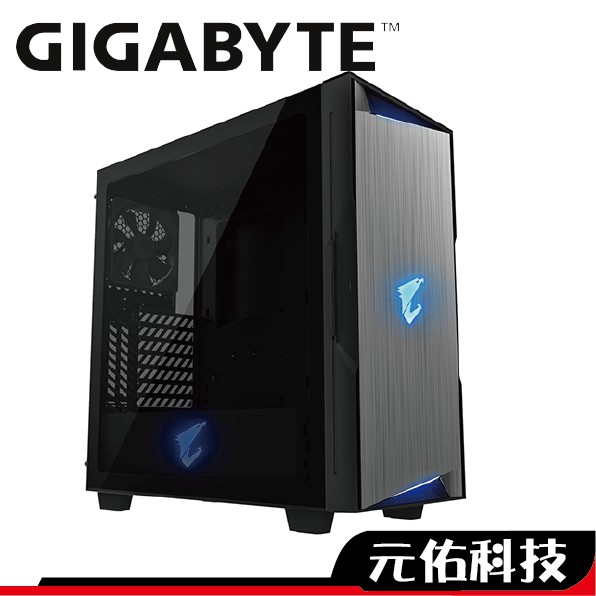 GIGABYTE技嘉 AORUS C300 GLASS 電腦機殼 ATX 顯卡長40 CPU高17 黑色 機殼