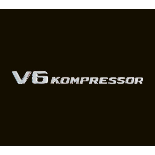 圓夢工廠 Benz 賓士 C W203 V6 AMG BRABUS V6 KOMPRESSOR 鍍鉻銀 字貼 字標 車標