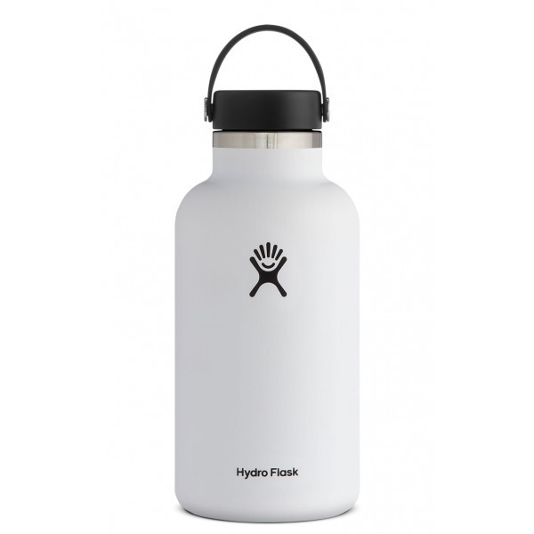 【Hydro Flask】贈水壺袋 寬口 64oz 1900ml 白 美國 不鏽鋼保溫保冰瓶 保冷保溫瓶