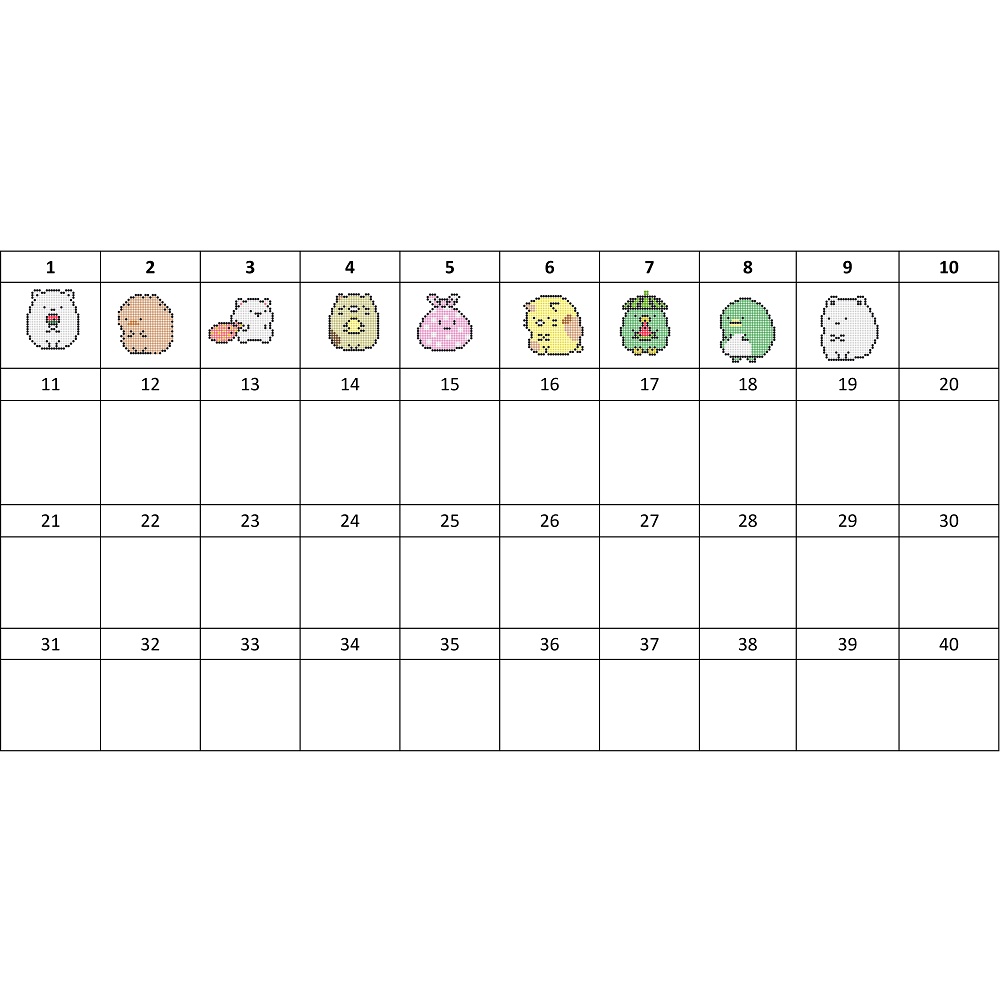 ~瘋手作~5mm拼豆 1:1圖稿 材料包 角落生物(大)