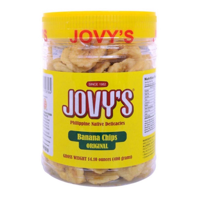 🇵🇭菲律賓 Jovy's Banana Chips 400g🍌啾咪牌香蕉脆片/香蕉乾/香蕉片 （一箱30瓶） 蝦皮購物