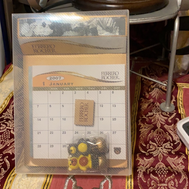 絕版收藏 金莎巧克力 磁鐵小熊月曆