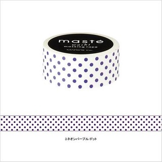 【紙膠帶分裝】日本和紙膠帶 日本品牌 MARK’S maste 圓點 - 霓虹紫 水玉 紙膠帶分裝 100cm