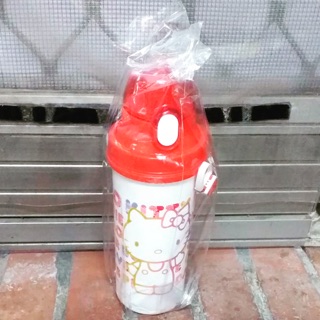 Hello kitty 水壺背帶 戶外教學 開學 台灣製 自動翻蓋隨手壺 三麗鷗 凱蒂貓 隨身壺 手提壺 水壺 運動水壺
