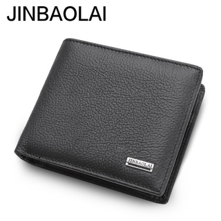 【臺灣現貨】JINBAOLAI 質感皮短夾 零錢包 多卡位短夾 皮夾 男短夾 男用皮夾 卡夾零錢包 真皮短夾 皮夾男