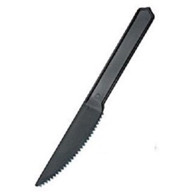 小牙刀 (黑) 15cm 500支/盒 (單支包裝) 塑膠蛋糕刀