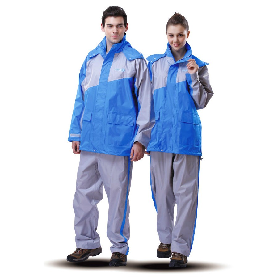 ◤達新賣場◢達新牌 飛馳型 兩件式 休閒套裝風雨衣（藍）