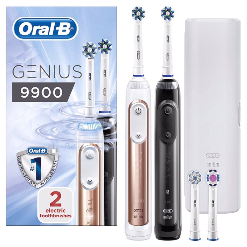 (限時優惠）德國製 百靈Braun 歐樂b Oral-B 3D電動牙刷 Genius 9900（內含9000 兩隻）