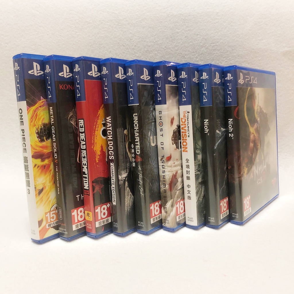 [二手九片合售] PS4 遊戲 對馬戰鬼 仁王 1 2 秘境探險4 海賊無雙 看門狗 碧血狂殺2 潛龍諜影5 推薦