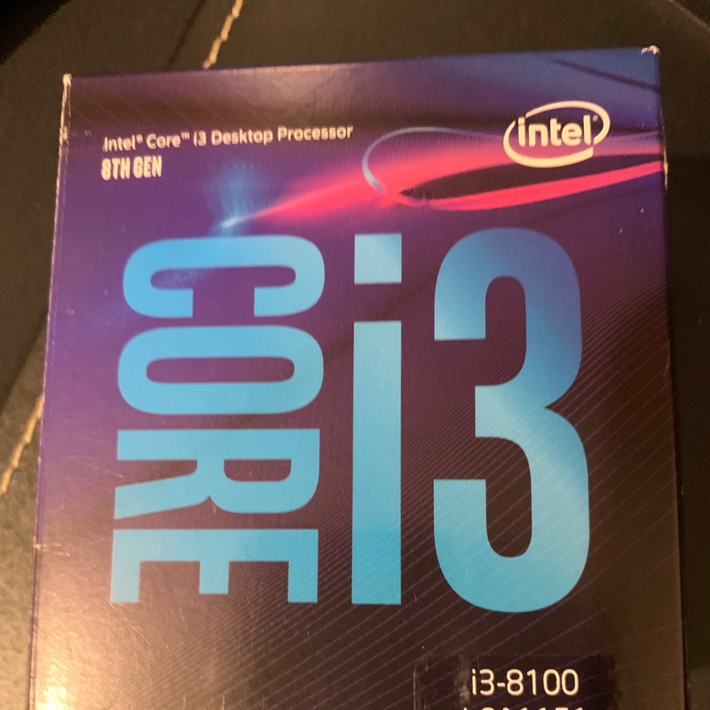 Intel 第8代 CPU I3 8100