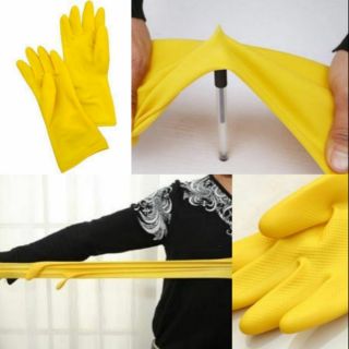 (現貨)加厚防護手套 清潔手套 家務手套 工作防護手套 洗碗手套 黃色手套