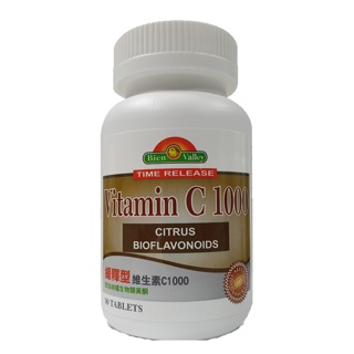 【蝦皮直營特選】美國 培恩 緩釋型維生素C1000 90粒/瓶 長效型TIME RELEASE 維他命C 原廠供貨