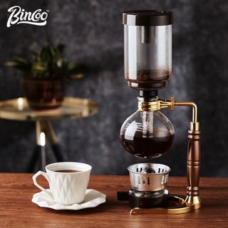 Bincoo虹吸壺磨豆機套裝復古風虹吸式咖啡壺咖啡器具手動煮咖啡機套裝