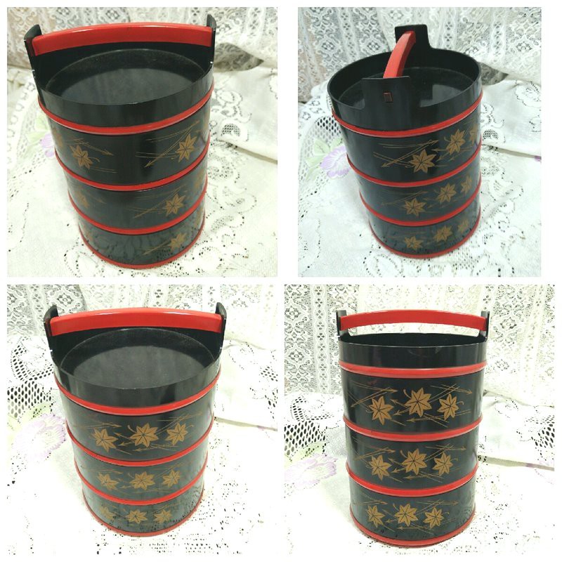 阿嬤的里里扣扣的收藏二手多用途正月用多段式樹脂餐具食器盛碗和式菓子鉢可當便當盒可當擺飾