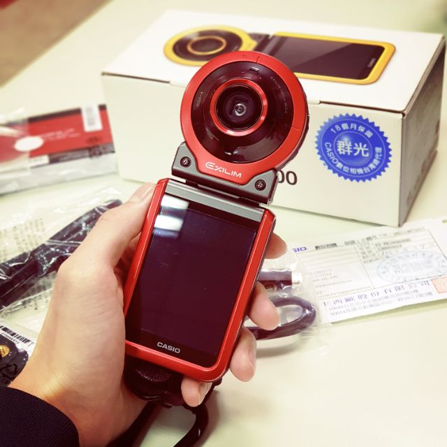 ❤️ 二手原廠公司貨Casio fr100 限量紅 防水相機 美肌廣角自拍神器 紅色FR-100運動型保固至明年二月