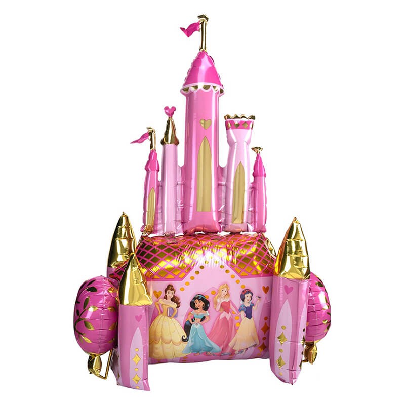 派對城 現貨 【88x139cm站立氣球(不含氣)-迪士尼公主城堡】歐美派對 生日氣球 鋁箔氣球  派對佈置 拍攝道具