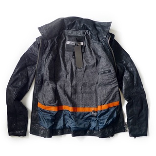 跩狗嚴選 極度乾燥 Superdry Ryan 牛皮 修身 真皮 皮衣 夾克 軍裝 M65 雙層翻領 外套 黑 羊毛內襯