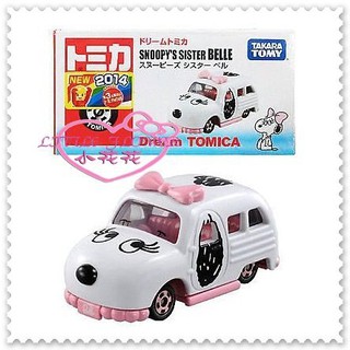 小花花日本精品♥ TAKARA TOMY 史努比 belle 模型車/玩具車/貝拉車小汽車 貝兒50052004