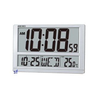 順豐時計【SEIKO】日本 精工 掛鐘 時鐘 QHL080S QHL080 數位式座掛兩用鐘科技金屬質感