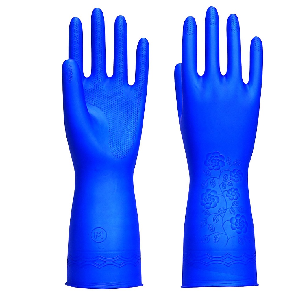 【現貨-園藝-橡膠手套】 TOWA 774 園藝 家事 洗滌 洗碗 農業 印刷業 工廠 打掃 藍色手套 日本製造