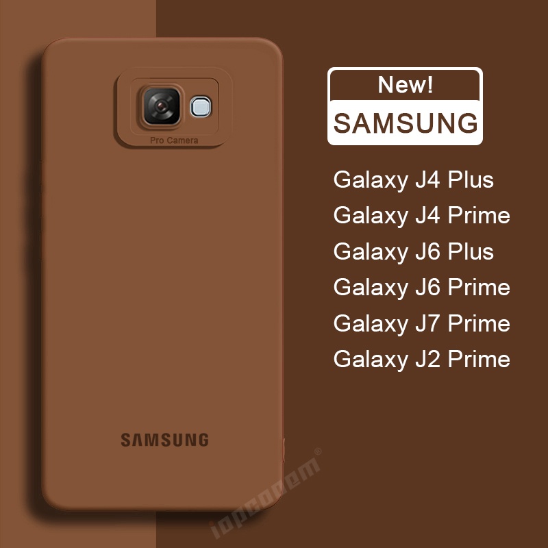 SAMSUNG 全新時尚軟矽膠手機殼三星 Galaxy J4 Plus J6 J7 J2 Prime 外殼糖果色啞光保護