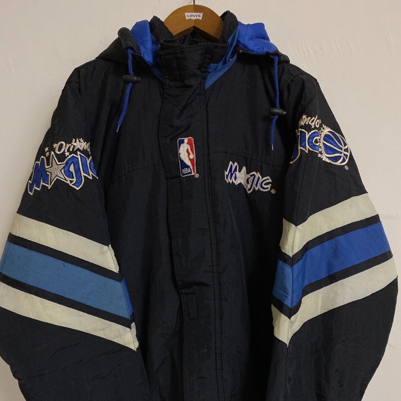 《舊贖古著》Starter 90s NBA 魔術隊 連帽外套 鋪棉 保暖 長袖 古著 vintage