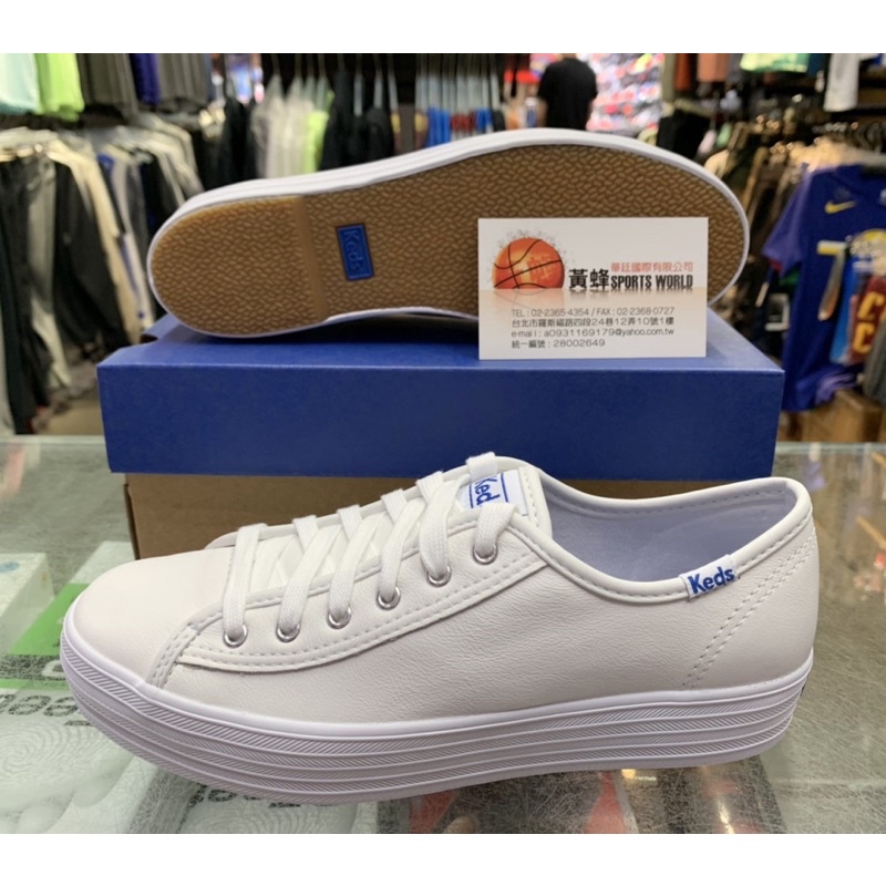 免運 黃蜂體育 女鞋 Keds 厚底皮革休閒鞋 小白鞋 TRIPLE KICK 白色 W132224 WH57310