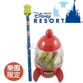 『 單位日貨 』日本正版 迪士尼 樂園 限定 玩具總動員 三眼怪 火箭 橡皮擦 鉛筆 組合包 2B