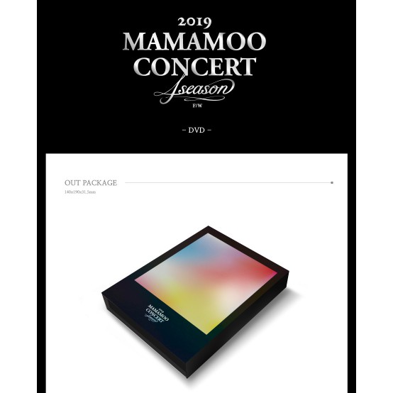 ママム 2019 MAMAMOO CONCERT 4season FW DVD Mamamoo 2019 4season Four Season FW concert DVD KPOP Sealed