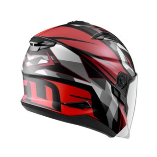 ZEUS 安全帽 ZS-613B/613 AJ15 消光黑紅 內墨鏡 通風透氣 半罩 3/4罩