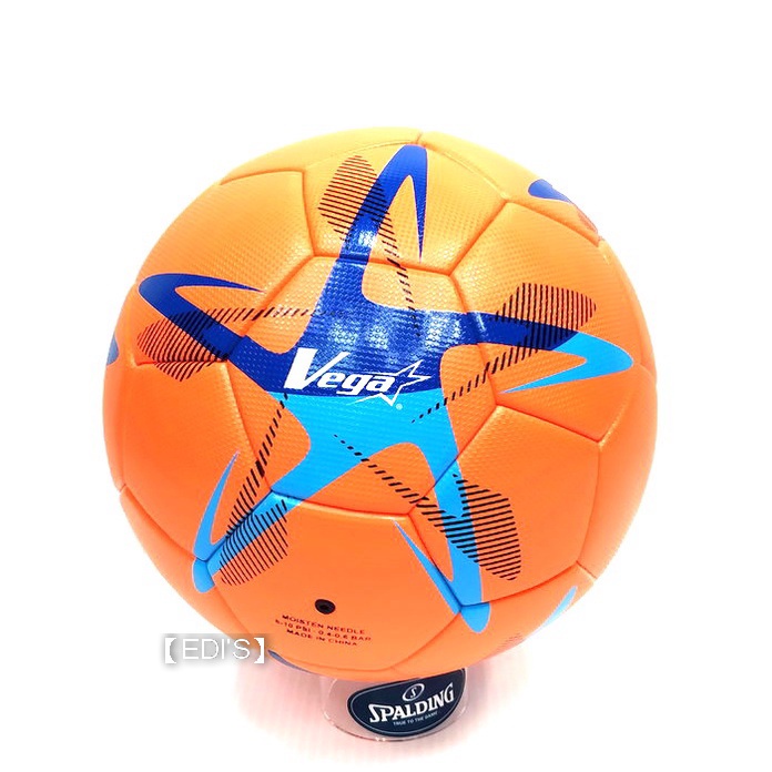 Vega 低彈跳貼皮足球 4號 五人制 足球 低彈足球 合成皮  亮橘