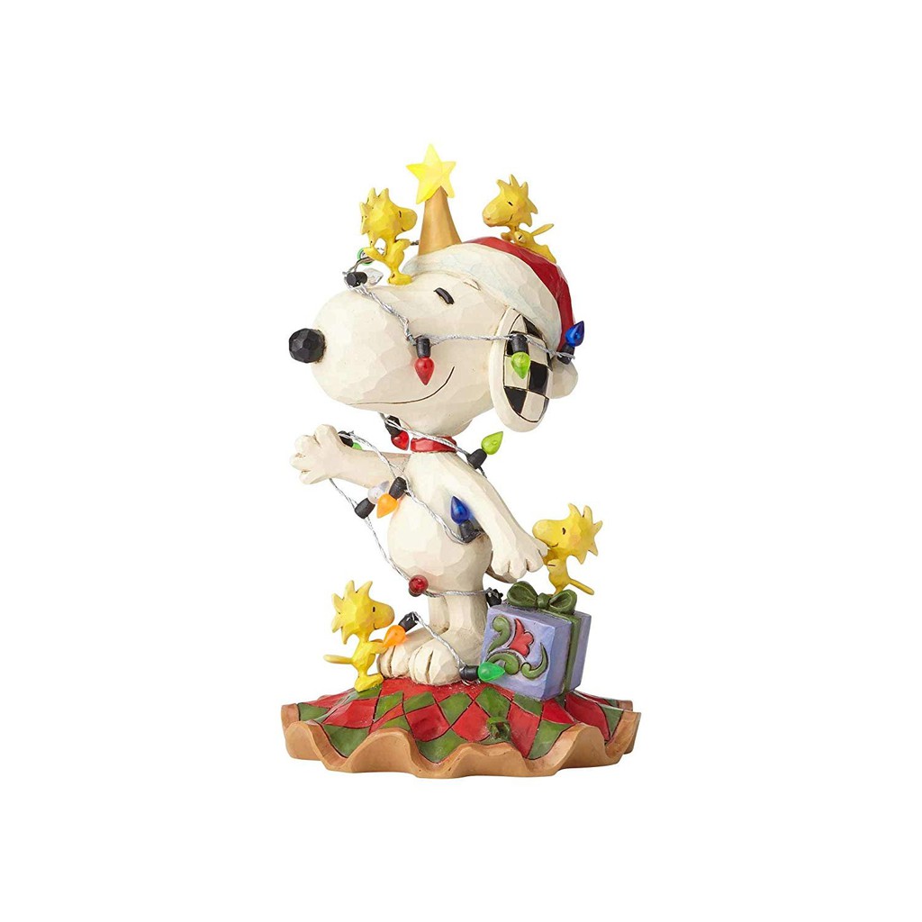 Enesco 精品雕塑 史奴比 SNOOPY聖誕節亮燈 史努比 胡士托 塔克 (查理布朗 露西 耶誕節