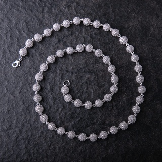 10mm寬嘻哈滿鑽圓珠串珠鍊 10mm Iced Ball Chain