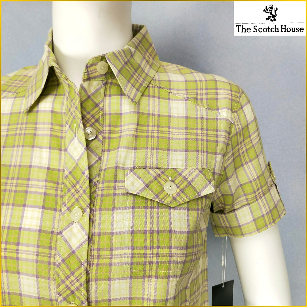 Scotch House 格紋洋裝女160cm 新品日本專櫃品牌女裝洋裝連身裙短袖格紋連身洋裝a3308t 蝦皮購物