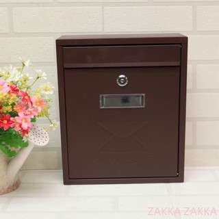 [HOME] 咖啡色信箱 超取蝦皮限寄2件 鍛鐵簡約信箱 信件箱 意見箱 耐候性佳 郵筒 POST