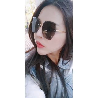 現貨 女款太陽眼鏡 無框墨鏡 無框太陽眼鏡 漸層鏡 海洋鏡片 墨鏡 太陽眼鏡 特殊造型框墨鏡 檢驗合格 UV400